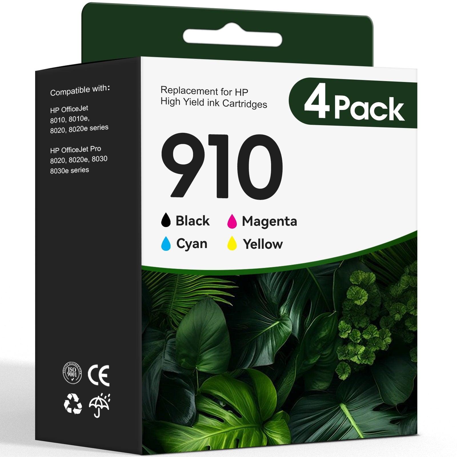 HP 910 Ink Cartridges (Cyan, Magenta, Yellow, Black) 4 Pack - ClubOn