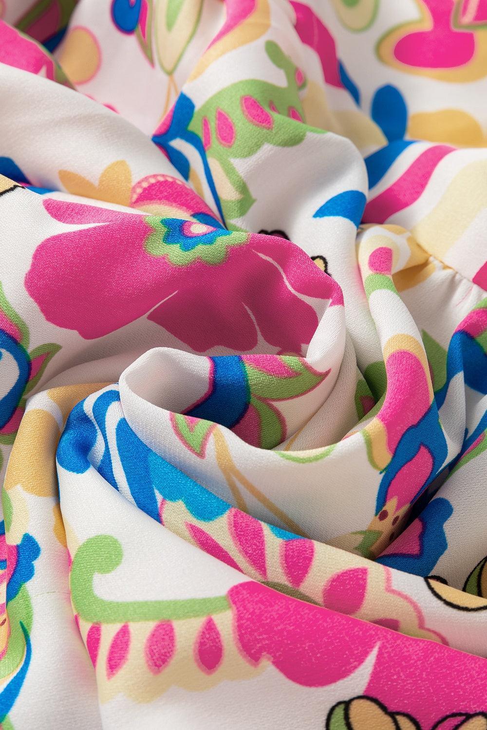 Tied Floral Sleeveless Maxi Dress - ClubOn