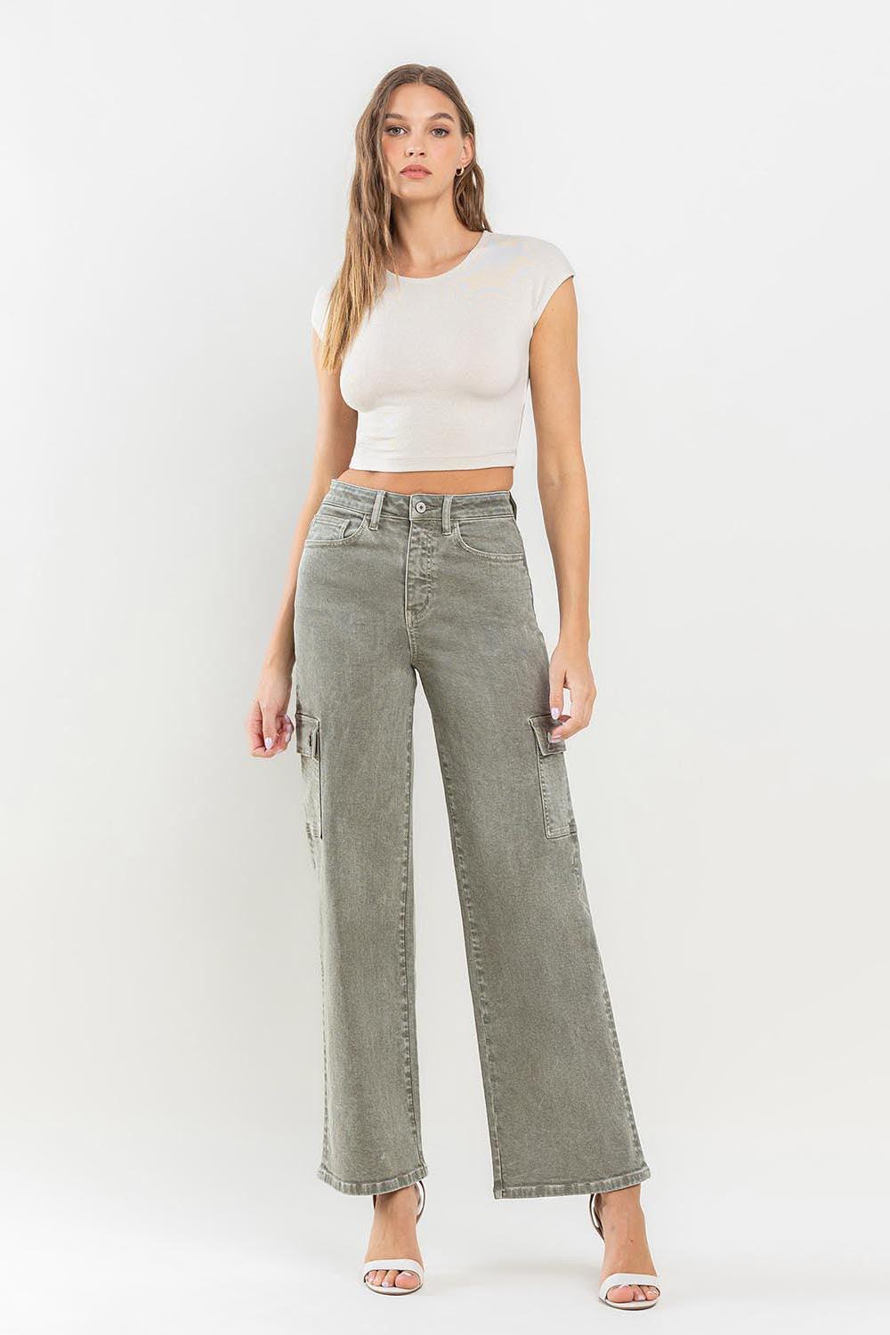 Vervet by Flying Monkey 90's Super High Rise Cargo Jeans - ClubOn