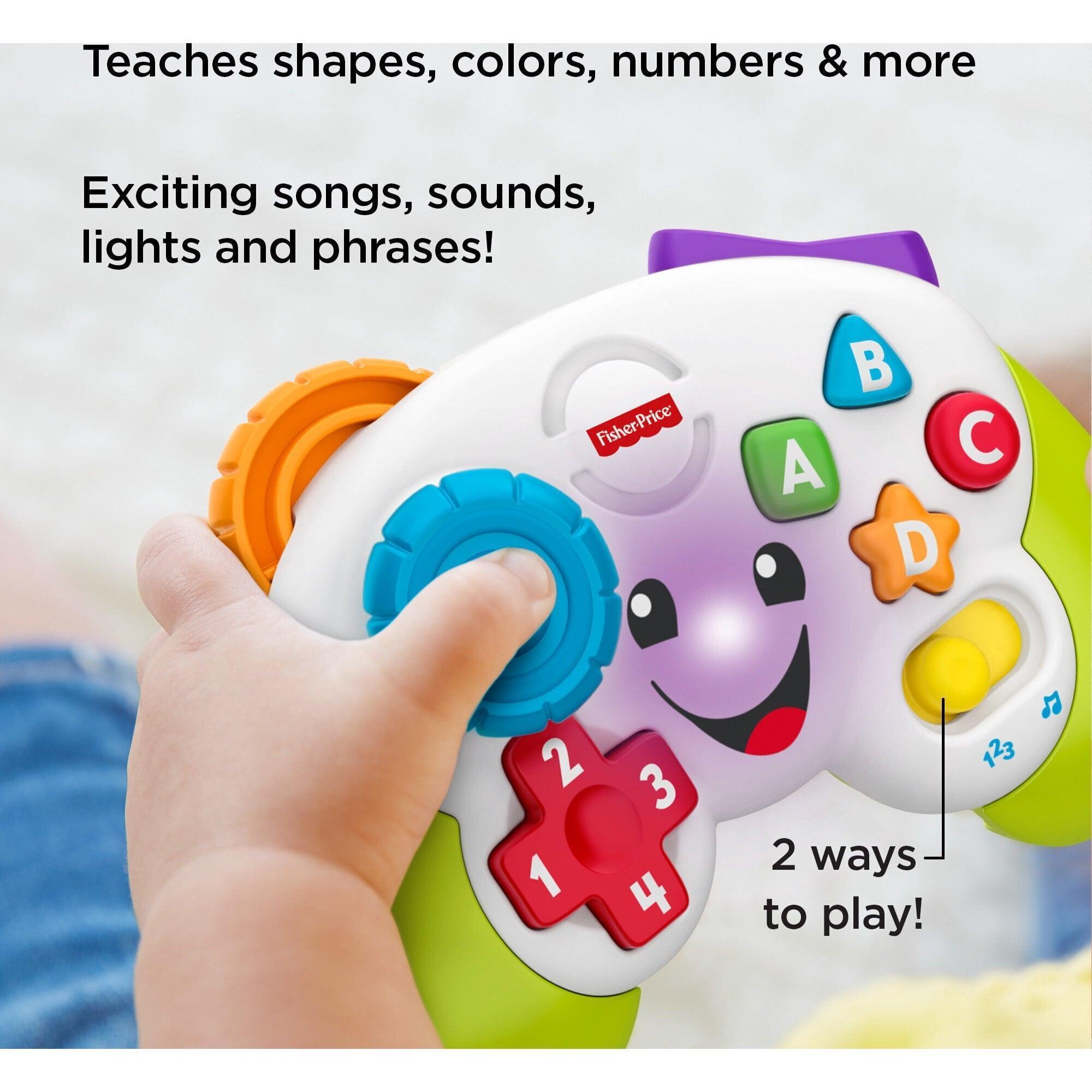 Fisher-Price Laugh & Learn Game & Learn Controller Musical Baby Toy with Lights, Green - ClubOn