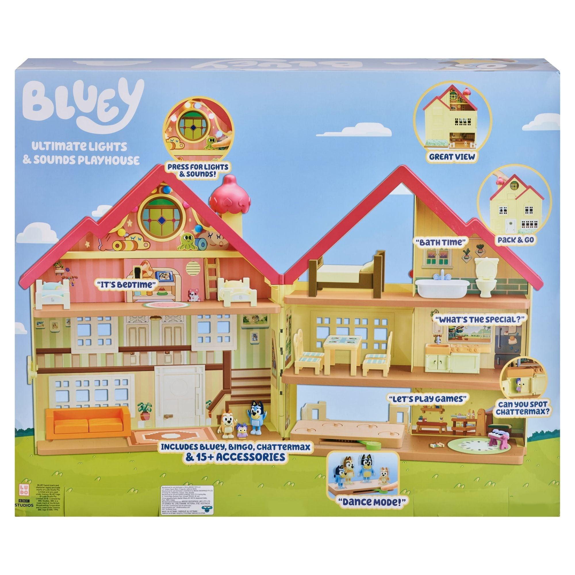 Bluey Ultimate Lights and Sounds Playhouse, Includes Figures & Accessories – Toddler Toy - ClubOn