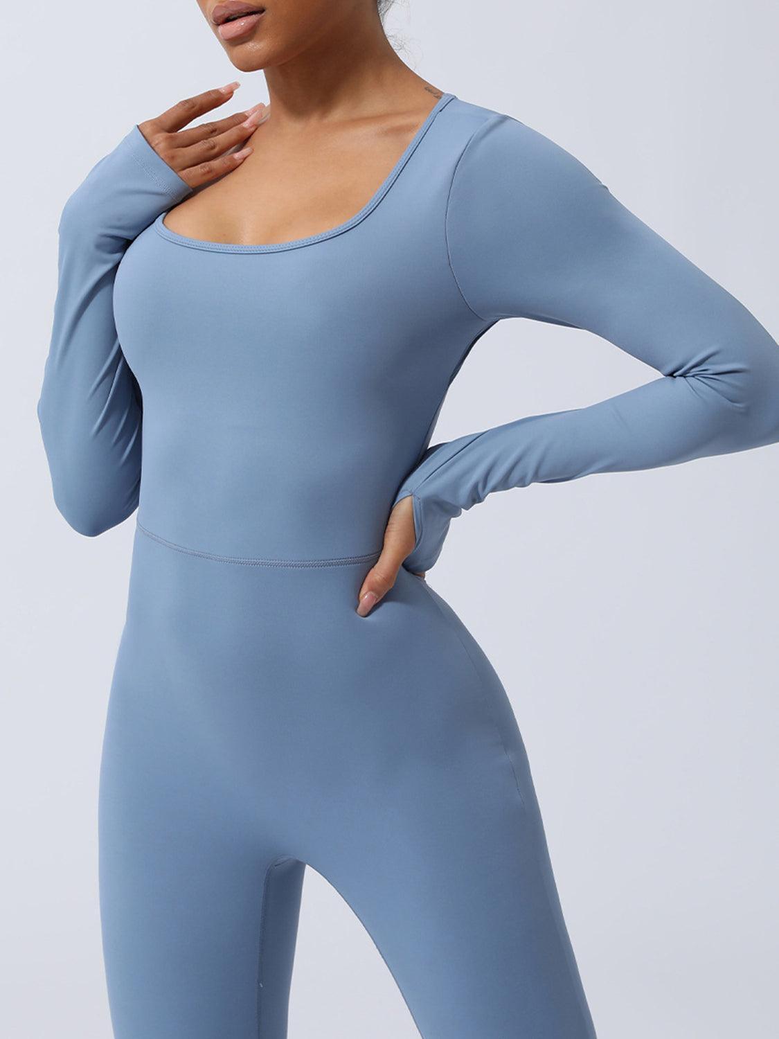 Twisted Backless Long Sleeve Jumpsuit - ClubOn