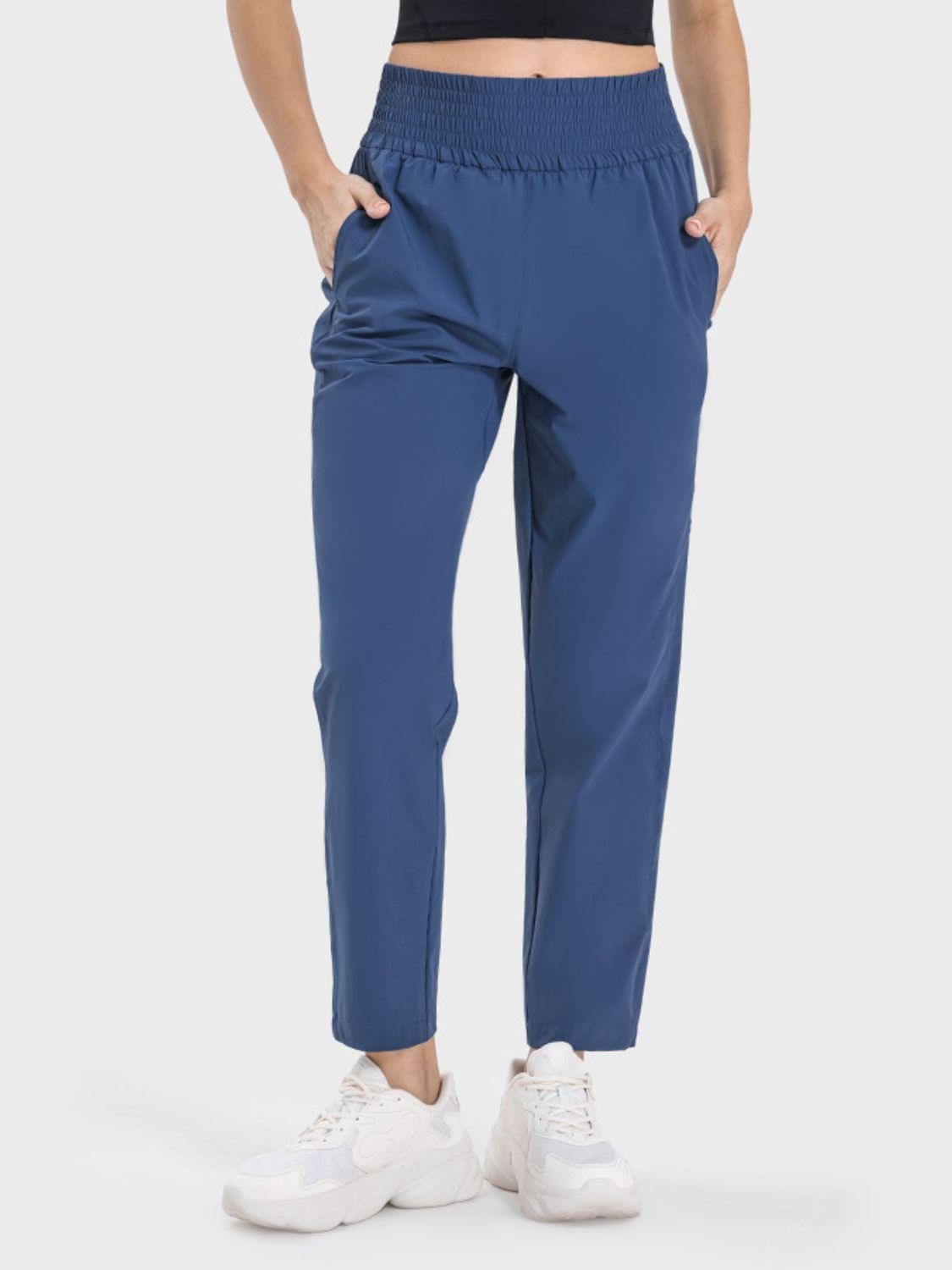 Millennia Pocketed High Waist Active Pants - ClubOn
