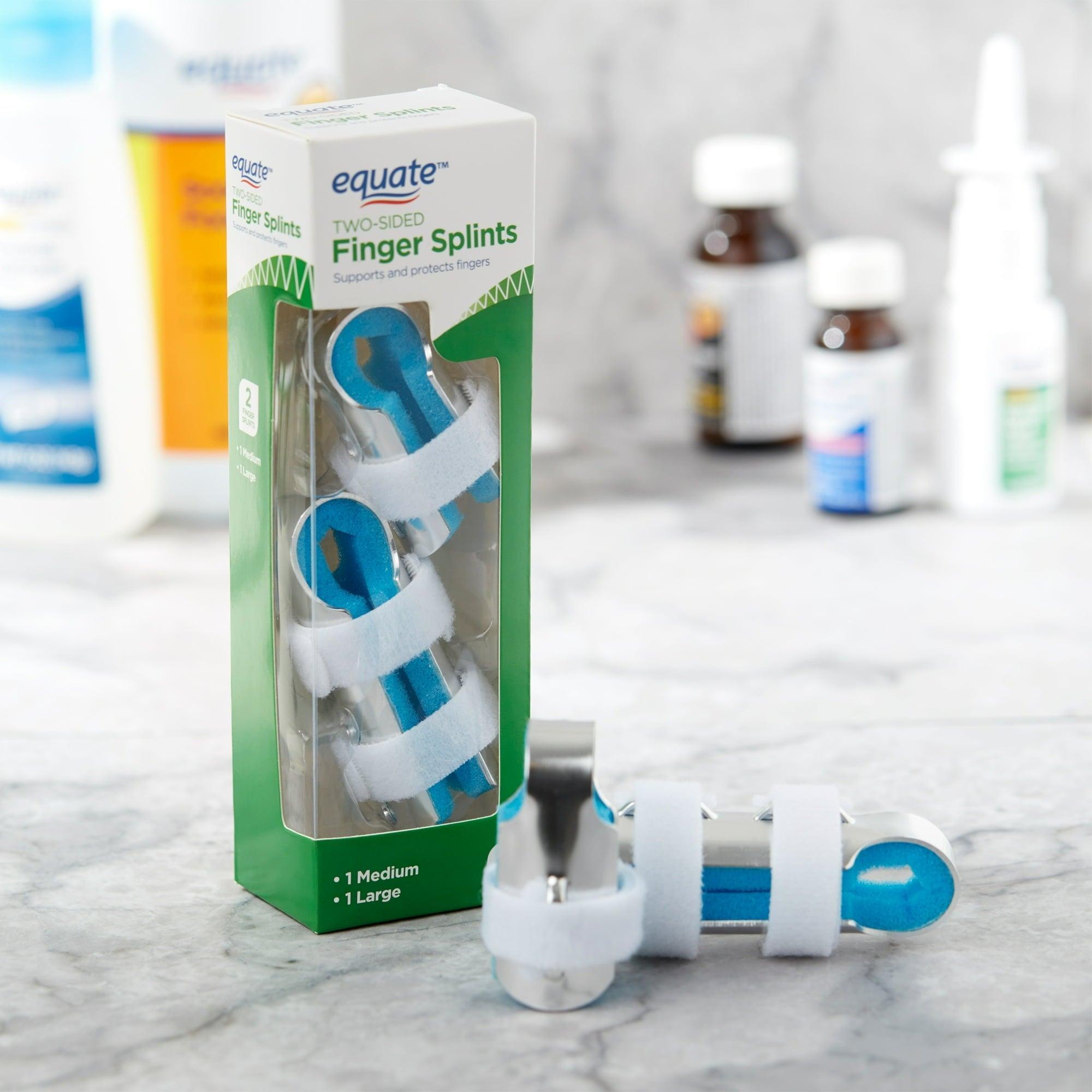 Equate Two-Sided Finger Splints, 2 Count – Adjustable & Comfortable - ClubOn