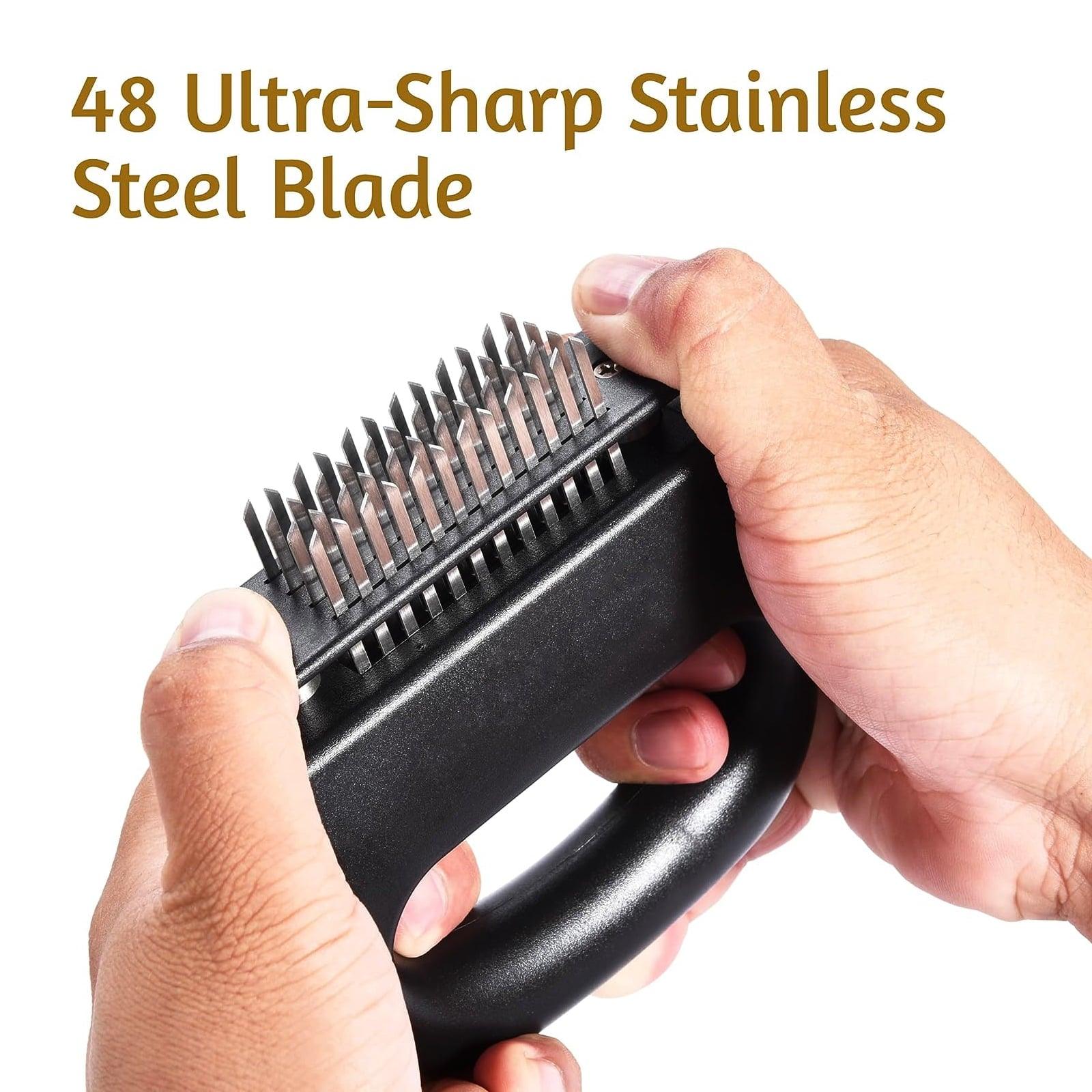 Bundlepro Black Plastic Meat Tenderizer – 48 Stainless Steel Needle Blades - ClubOn
