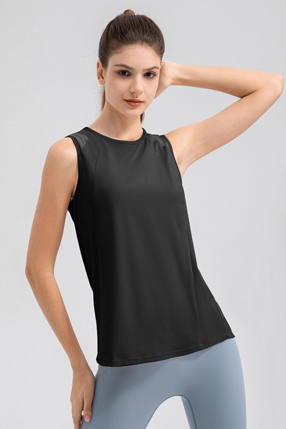 Round Neck Wide strap Active Tank - ClubOn