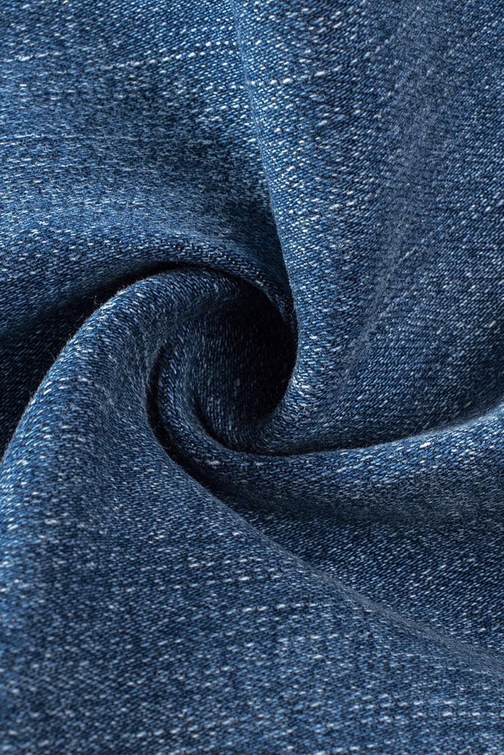 US Flag Mid-Rise Waist Straight Jeans - ClubOn