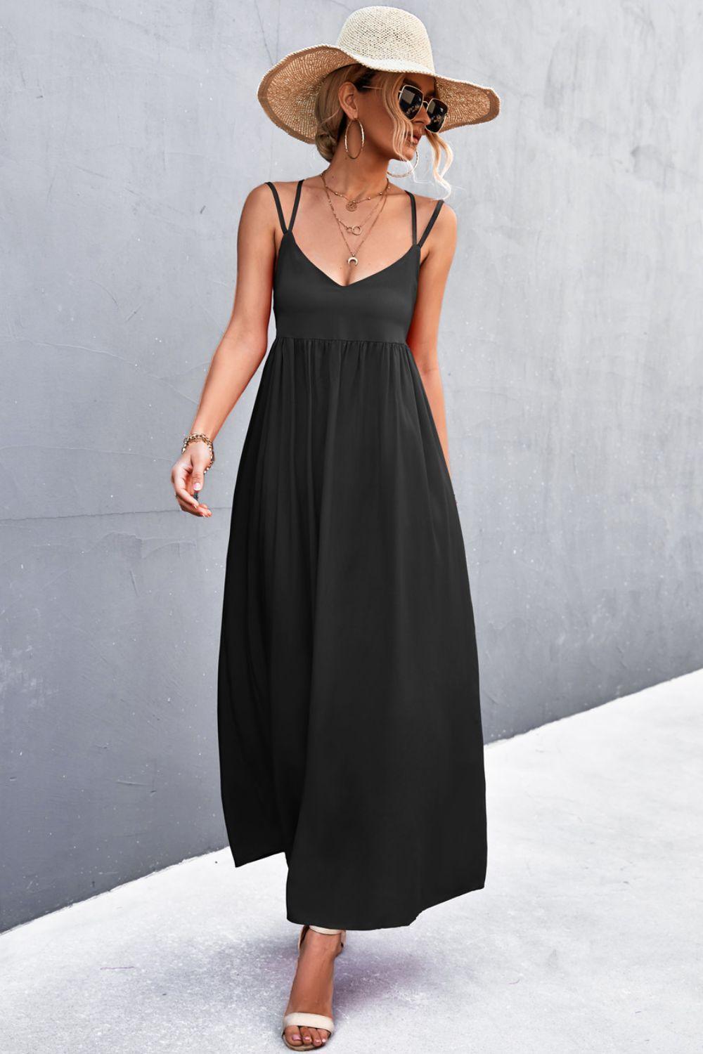Double Strap Tie Back Dress - ClubOn