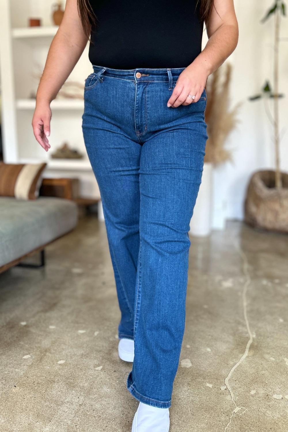 Judy Blue Full Size High Rise Straight Jeans - ClubOn