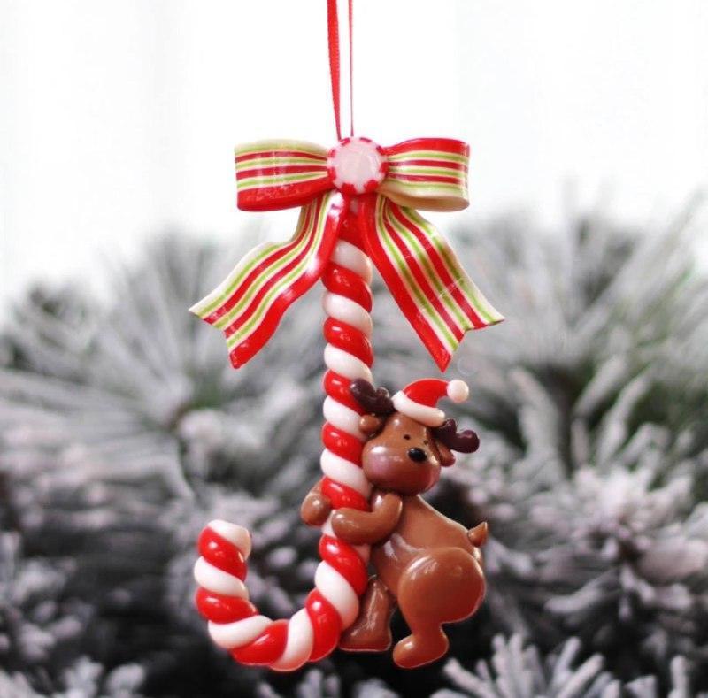 Santa Snowman Crutch Bread Hanging Christmas Tree Decoration - ClubOn