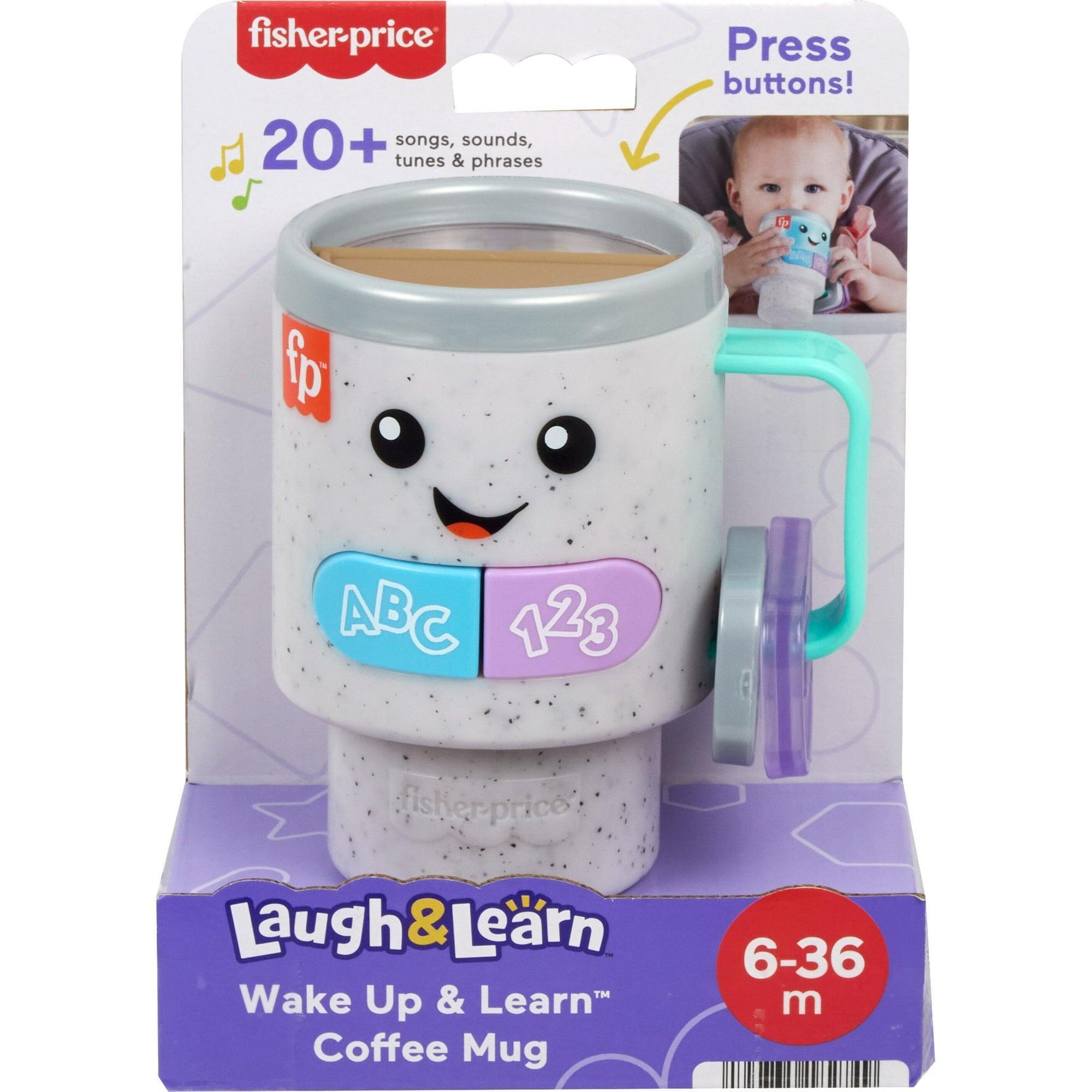 Fisher-Price Laugh & Learn Wake Up & Learn Coffee Mug Baby & Toddler Toy with Music & Lights - ClubOn