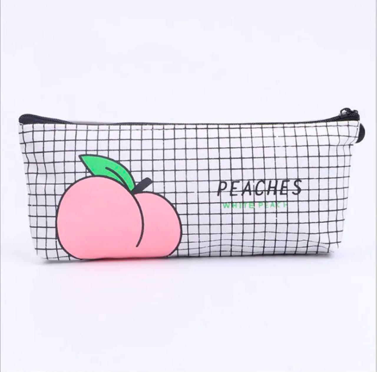 Cute Fruit Peach Pencil Case - School Stationery for Girls - ClubOn