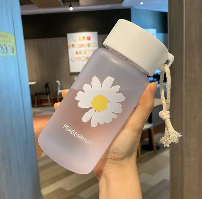 500ml Daisy Transparent Plastic Water Bottle - BPA Free - ClubOn