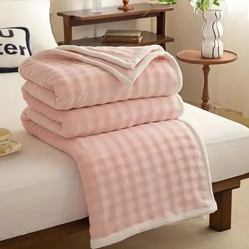 Class A Rabbit Wool Blanket – Thick & Warm Winter Sofa Nap Blanket - ClubOn