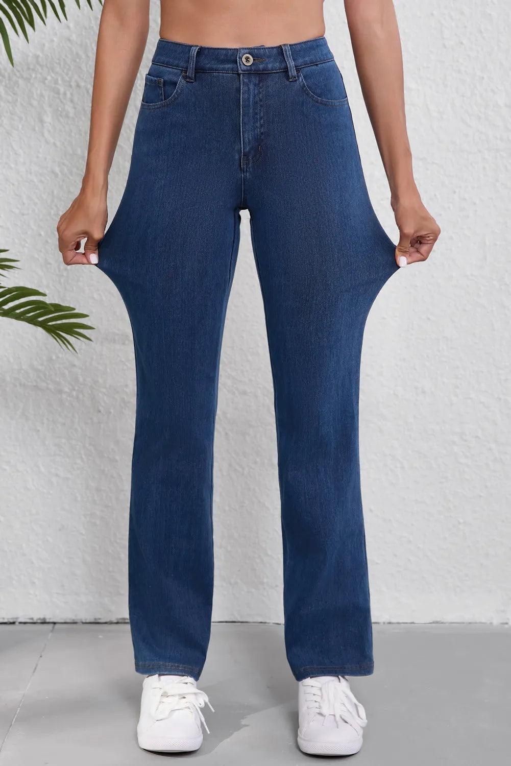 Straight Jeans with Pockets - ClubOn