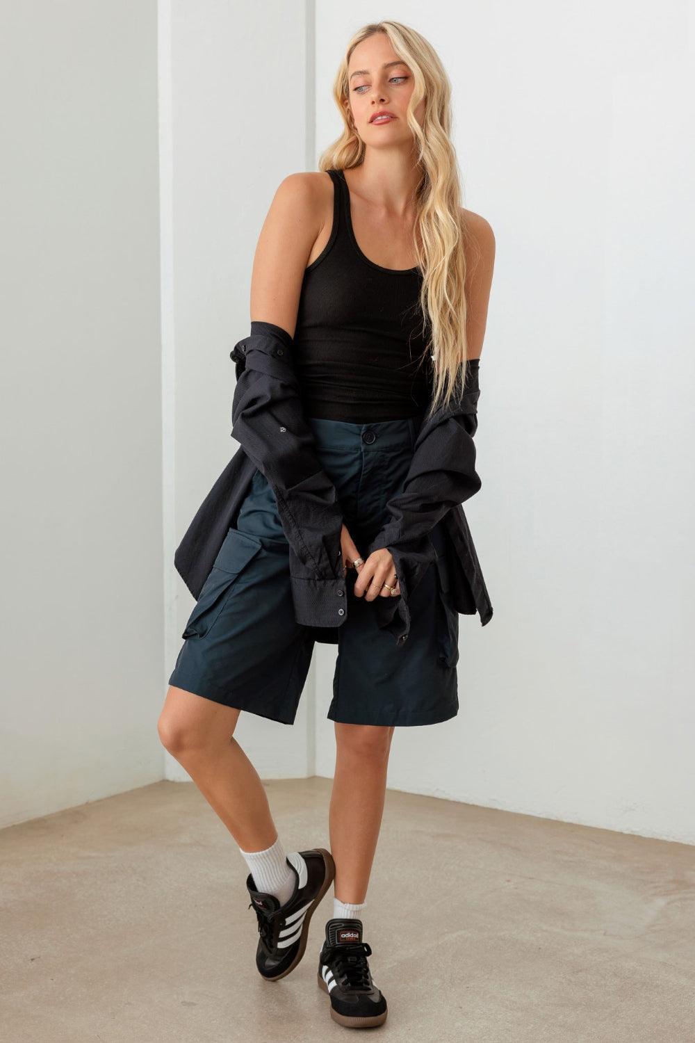 Navy Cargo Bermuda Shorts – Stylish & Practical - ClubOn