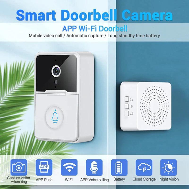 Wireless Security Smart WiFi Doorbell Intercom Video Camera Door Ring Bell Chime - ClubOn