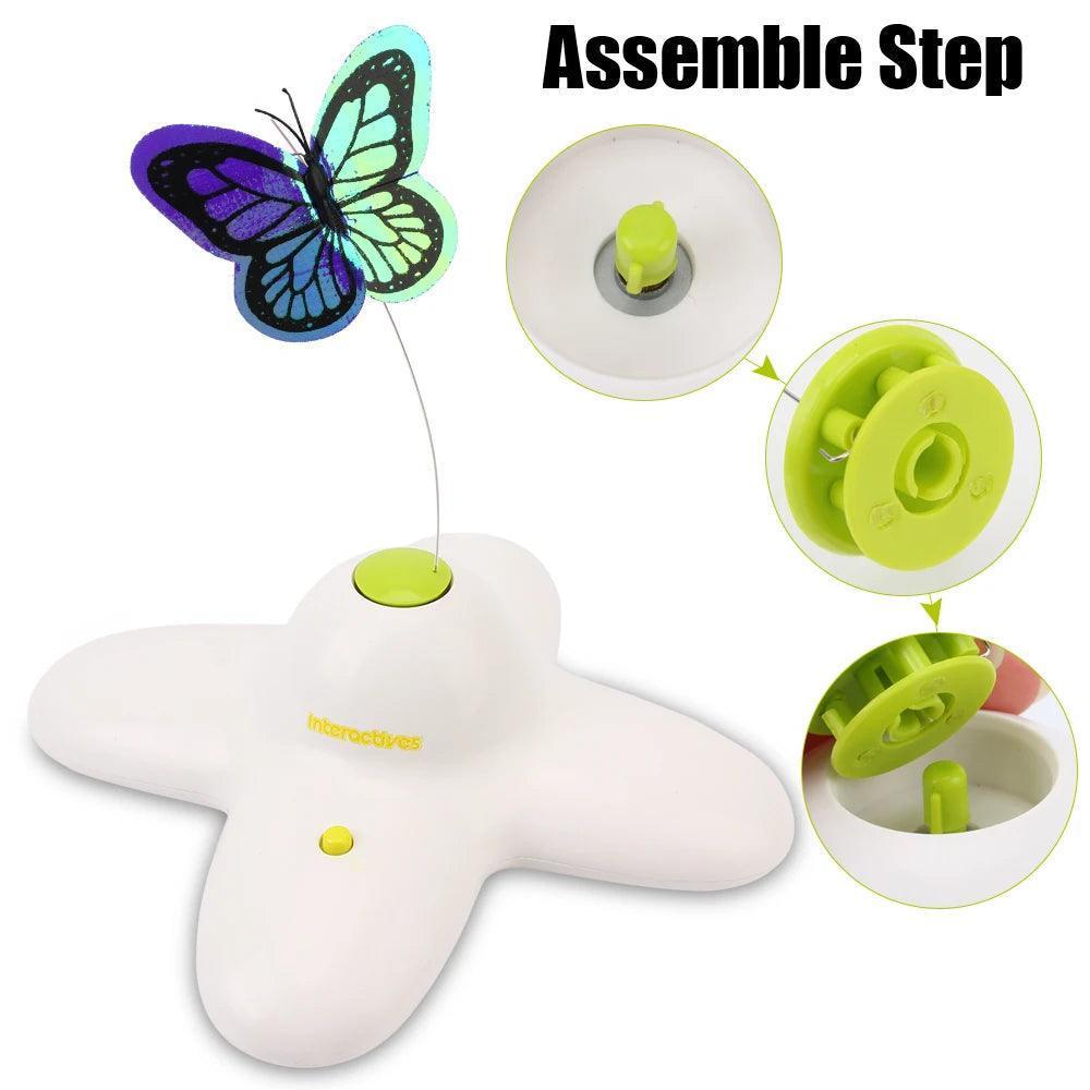 Flashing Butterfly Interactive Cat Toy - ClubOn