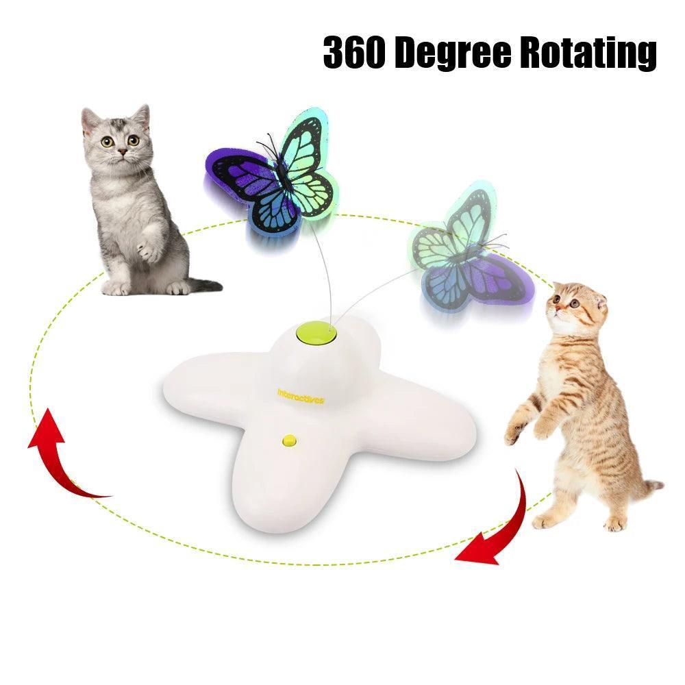 Flashing Butterfly Interactive Cat Toy - ClubOn