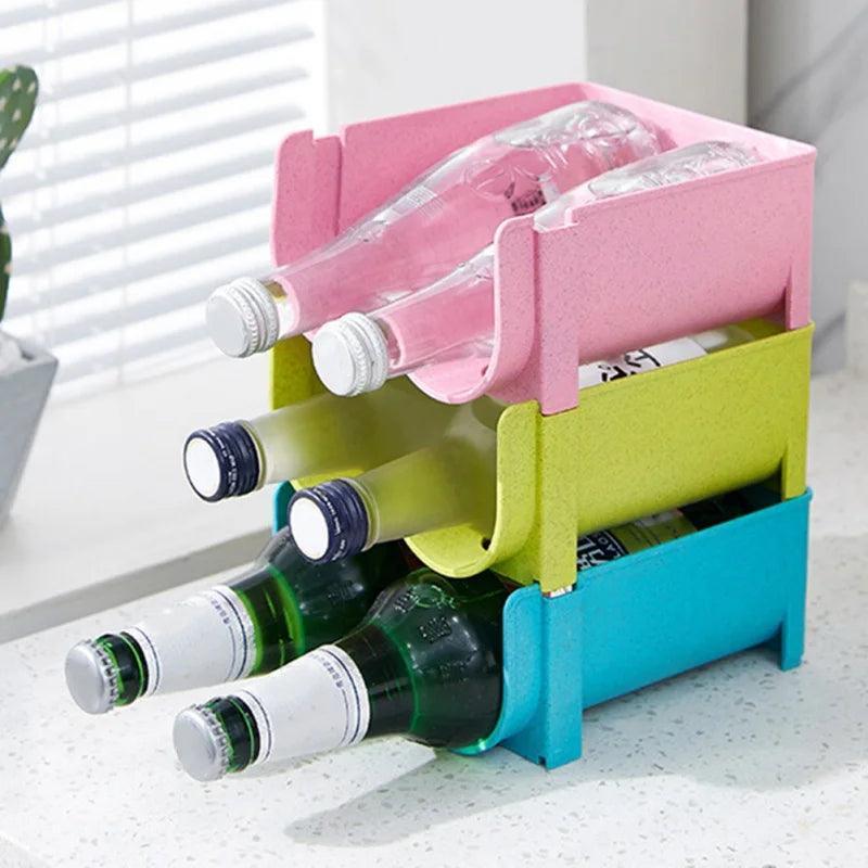 Stackable Storage Rack – Anti-Fall Glass Bottle Holder - ClubOn