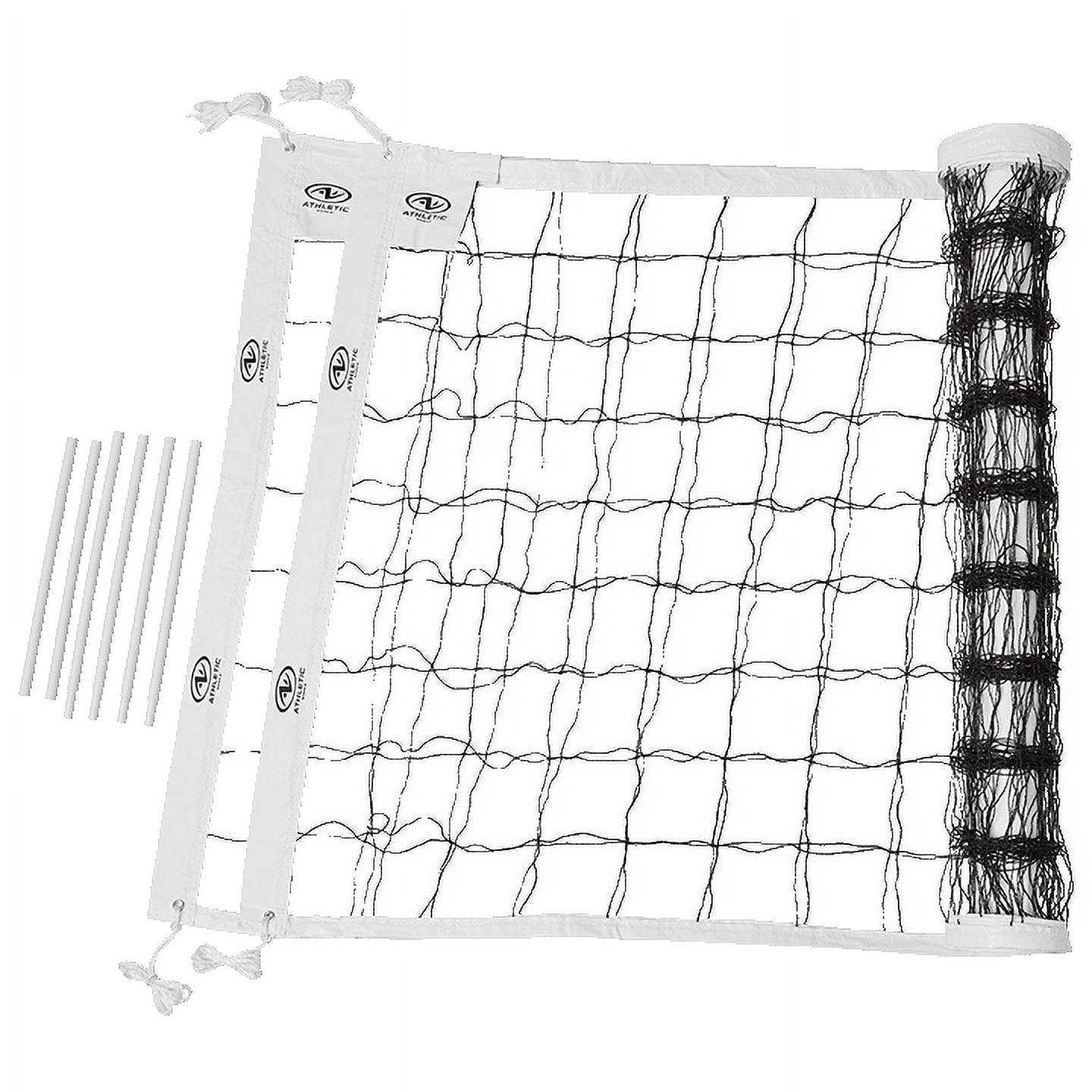 Athletic Works Replacement Volleyball Net – 32' x 3' Full Size with Heavy-Duty Tarpaulin Top, Side & Bottom Tapes - ClubOn
