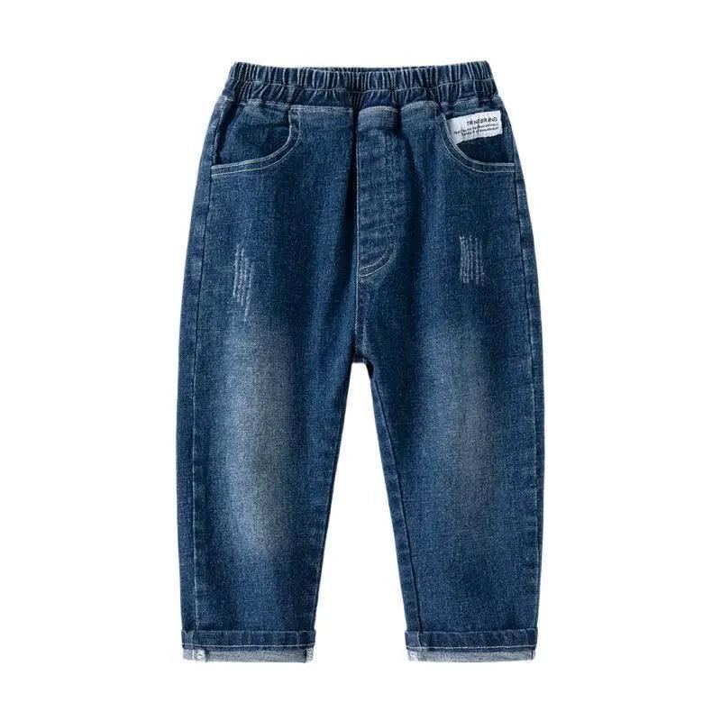 Autumn Boys' Denim Pants - Elastic Waist & Versatile Design - ClubOn