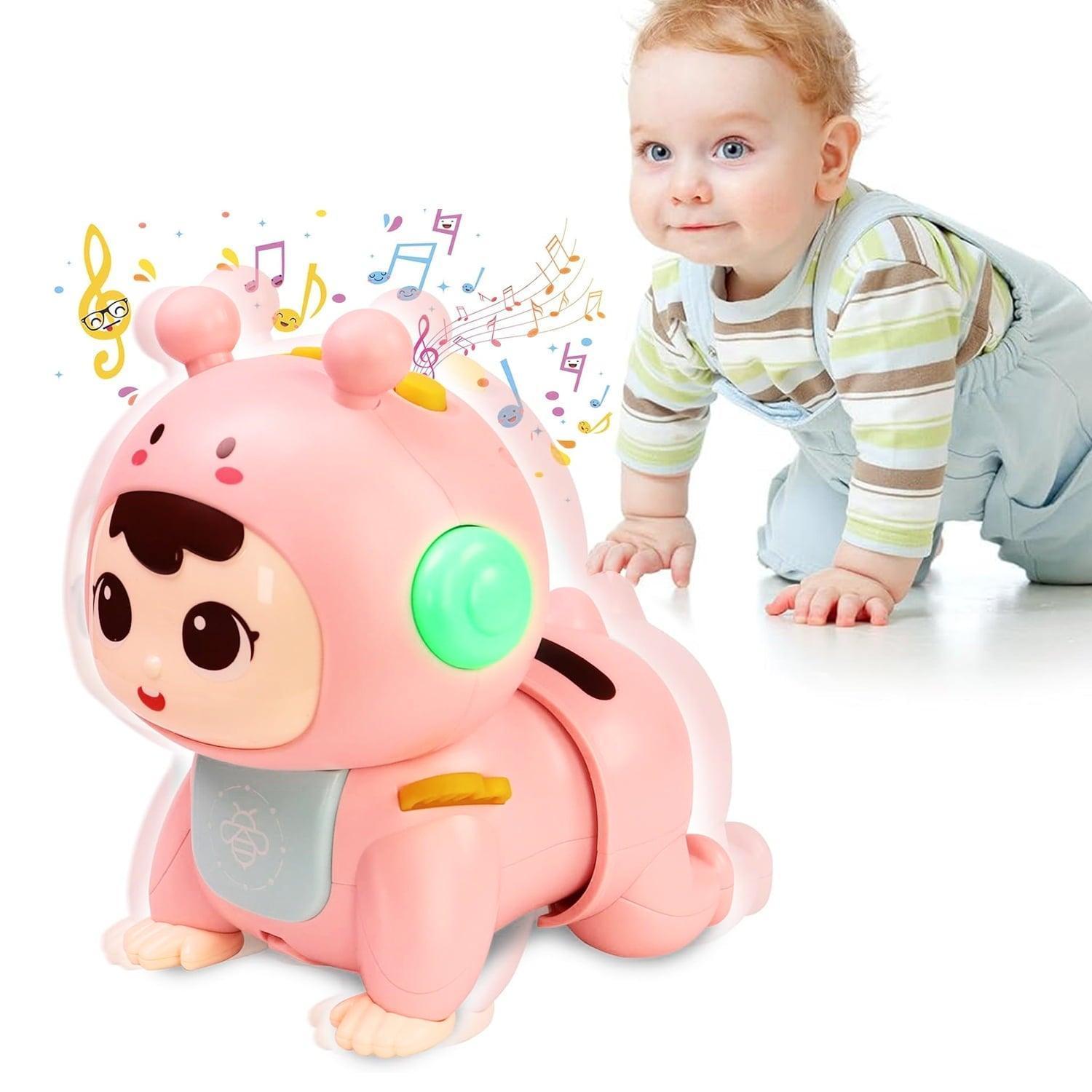 Crawling Musical Baby Toys for 6-12 Months, Tummy Play Time, Learn Crawl Walk, Christmas Gifts for Boys & Girls - ClubOn