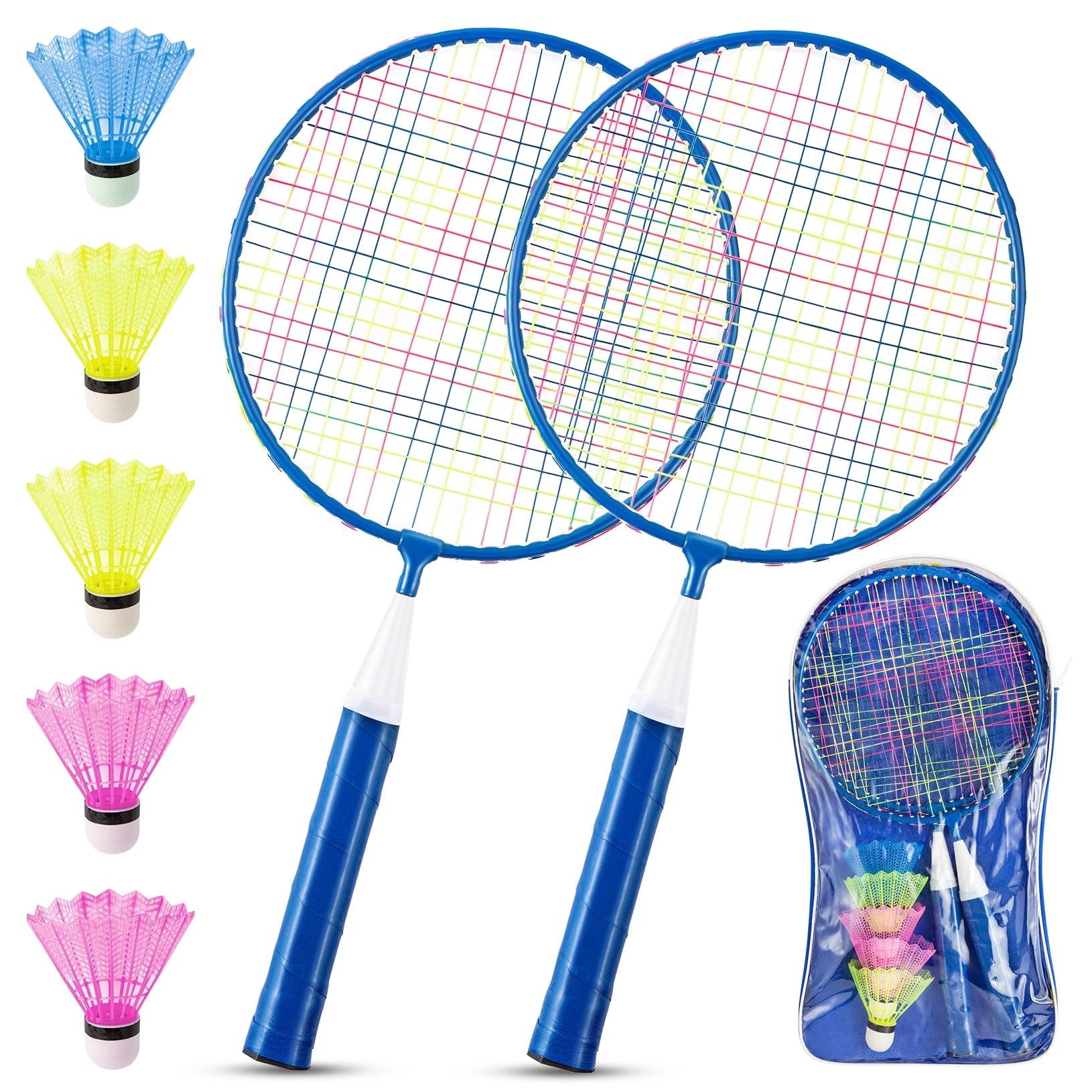 Badminton Rackets for Children, Kids Badminton Set, 2 Rackets, 5 Balls, 1 Backpack - ClubOn