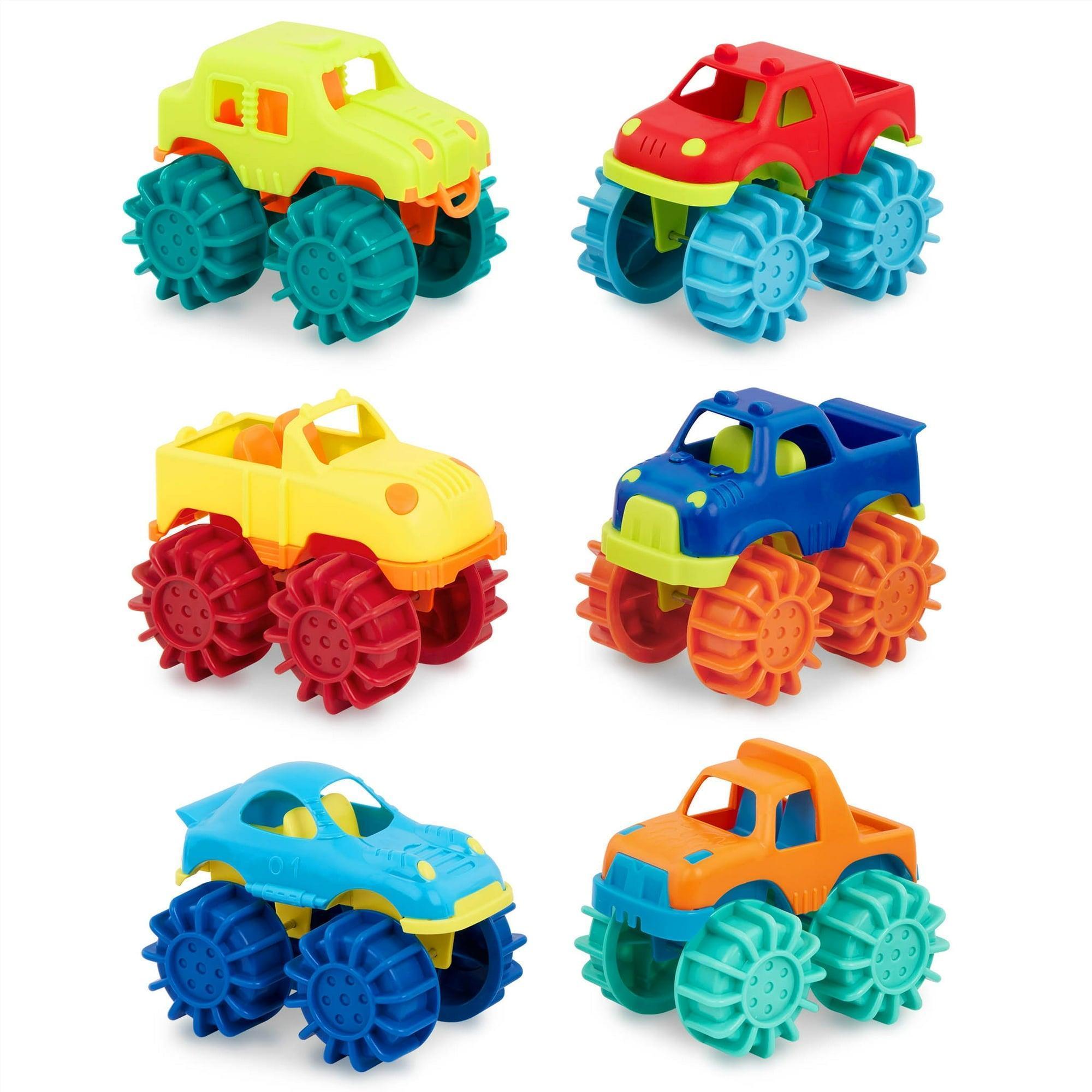 Battat Mini Monster Wheelies 6 Small Trucks – Indoor & Outdoor Toddler and Preschool Toys - ClubOn