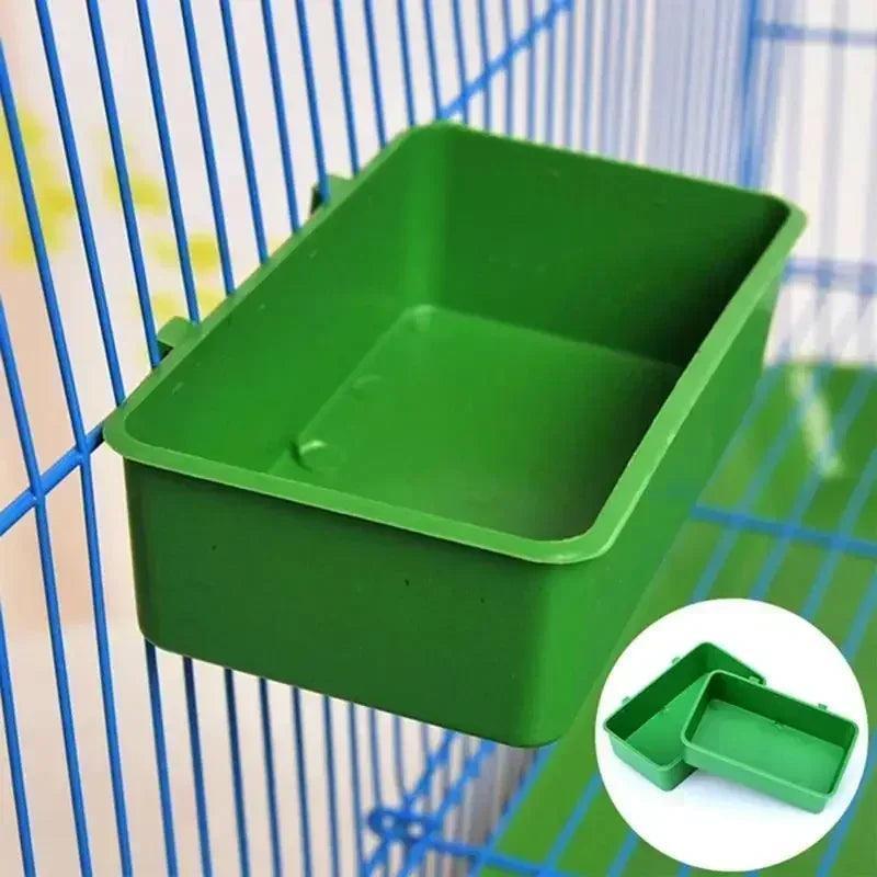Bird Bath Tub for Parrot Cage – Small Bird Bathing Box & Feeder Accessory - ClubOn
