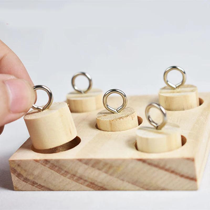 Wooden Interactive Training Block Puzzle – DIY Educational Toy for Parrots & Birds - ClubOn