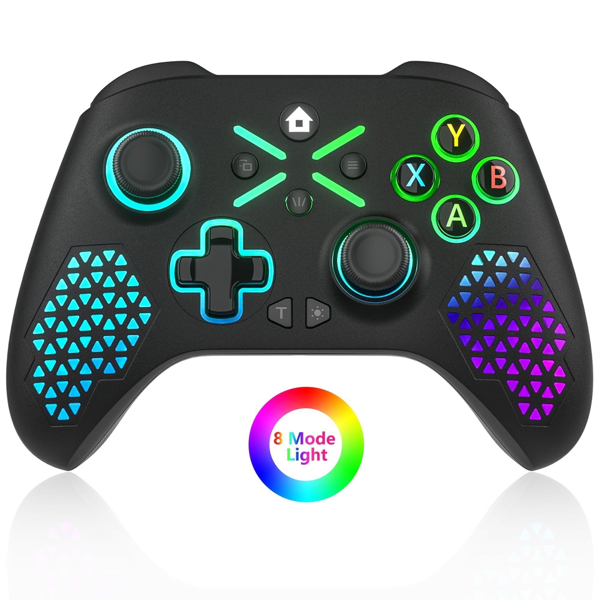 Bonadget Xbox Controller with RGB - Wireless, Rechargeable, Compatible with Xbox One S/X, Xbox Series S/X, PC (Black) - ClubOn