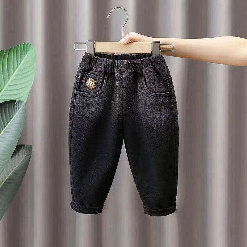 Boys' Velvet Winter Jeans - Stylish & Cozy for Ages 2-7 - ClubOn