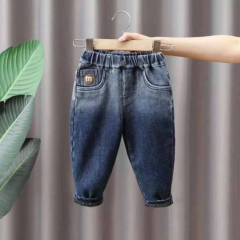 Boys' Velvet Winter Jeans - Stylish & Cozy for Ages 2-7 - ClubOn