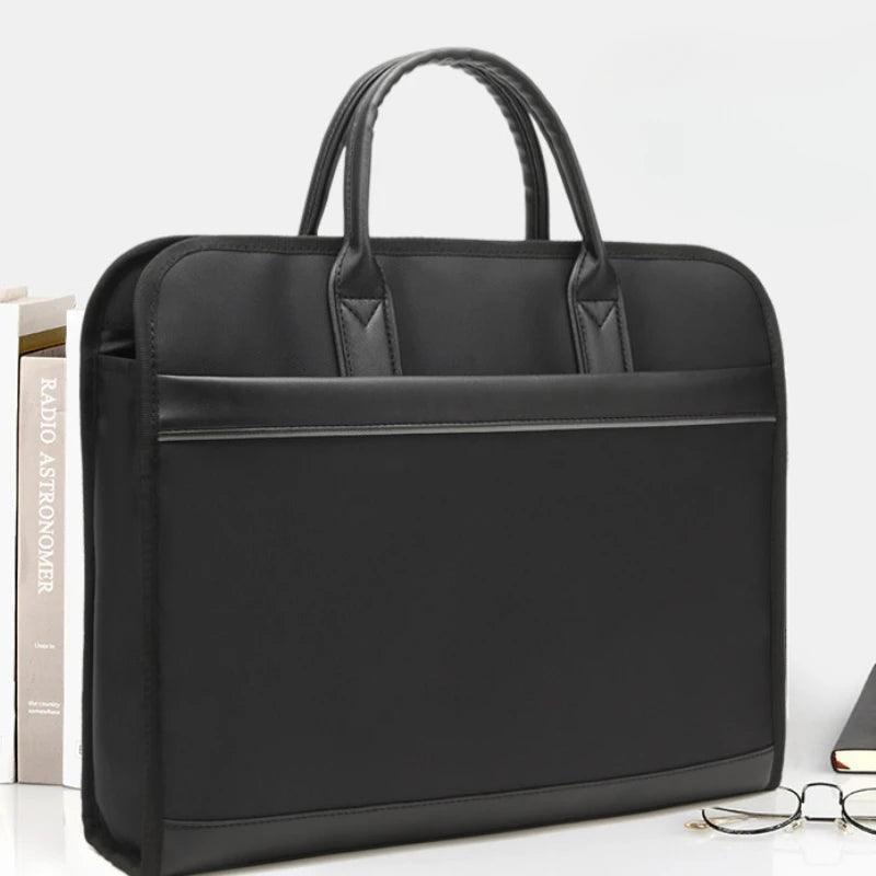 Oxford Cloth Briefcase - Men’s Leather Tote & Messenger Bag - ClubOn
