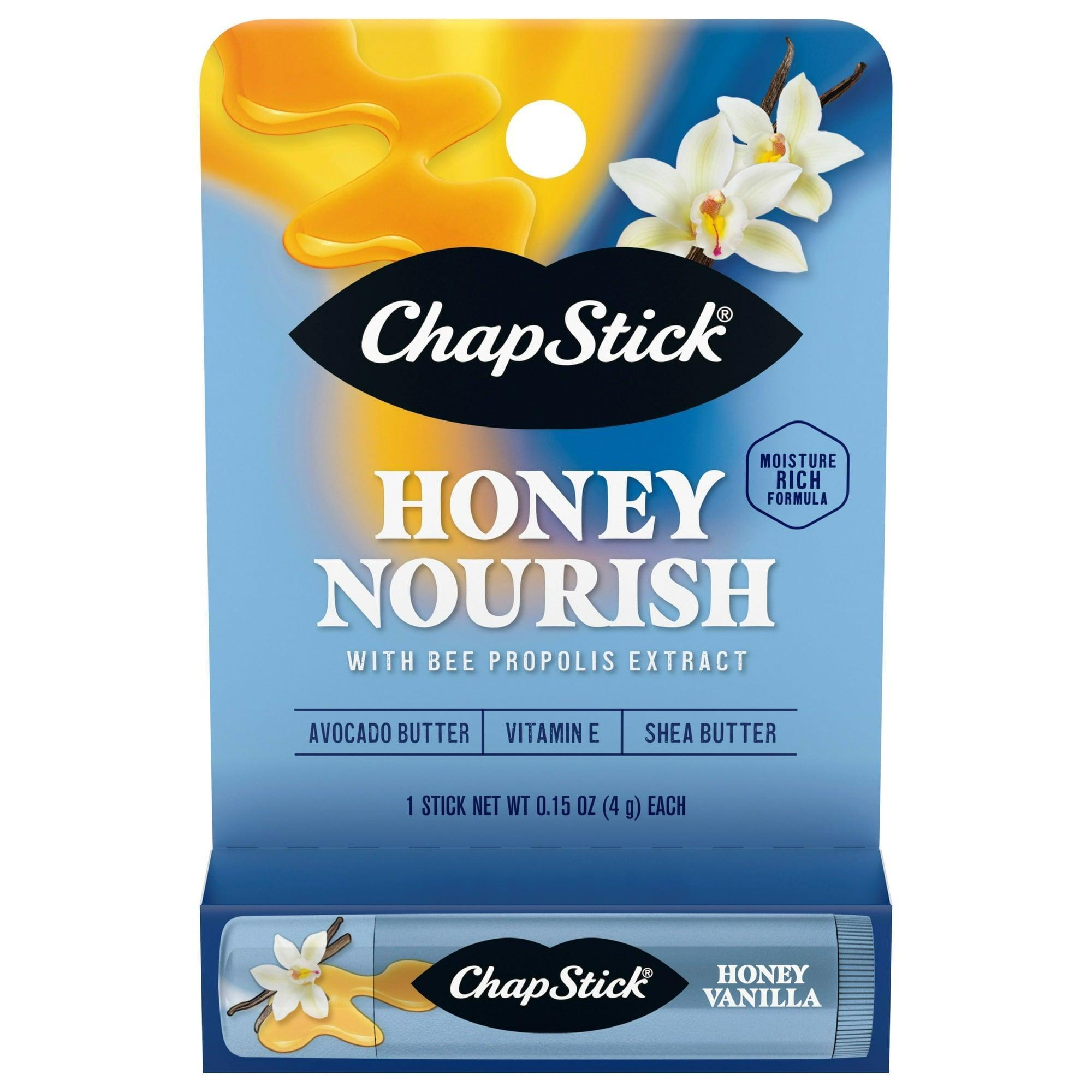 ChapStick Lip Balm Honey Nourish – Moisturizing Formula with Shea Butter & Avocado Butter, .15 oz - ClubOn