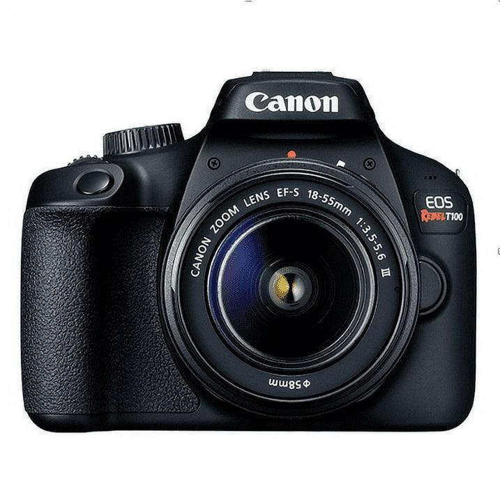 Canon EOS Rebel T100 Digital SLR Camera with 18-55mm Lens Kit, 18MP Sensor, Wi-Fi, 32GB Memory Card - ClubOn