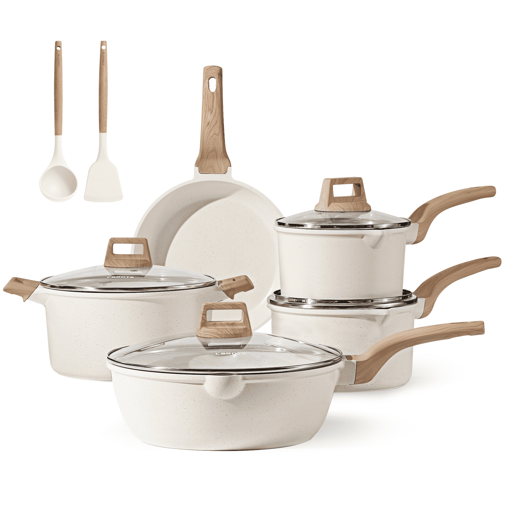 Carote 17-Piece Nonstick Pots and Pans Set - Granite Cookware - ClubOn