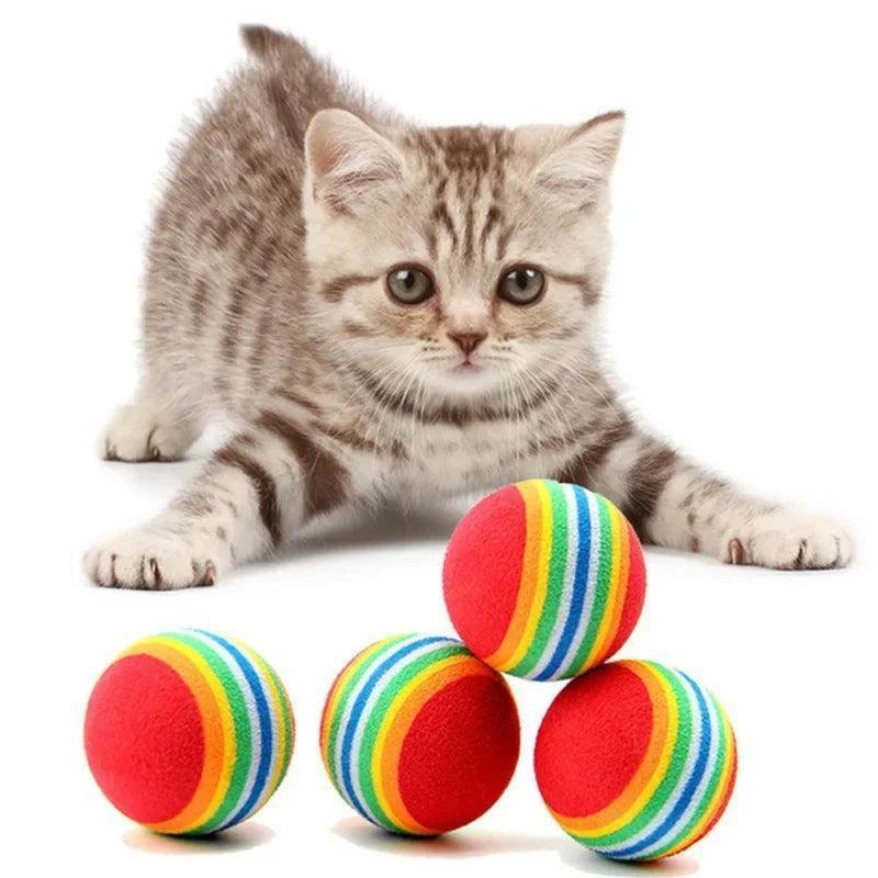 Interactive Soft Foam Cat Toy Balls - ClubOn