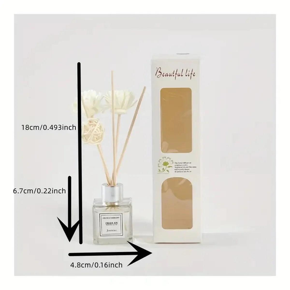 No-Fire Aromatherapy Essential Oil with Dried Flowers – Sandalwood Incense for Home & Bedroom - ClubOn