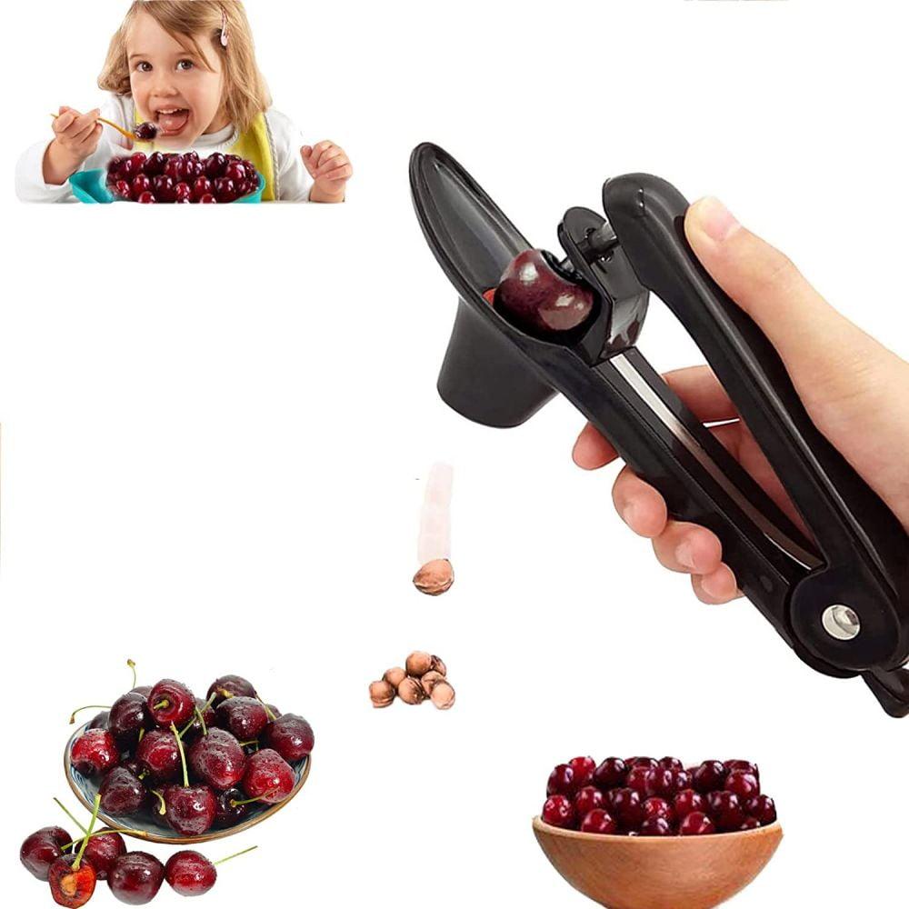 Cherry Pitter – Stainless Steel Pit Remover Tool for Cherries (Black) - ClubOn