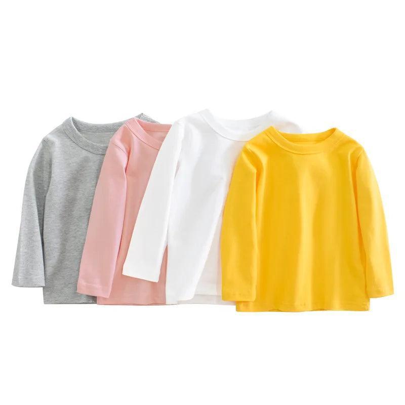 Solid Color Cotton Long Sleeve T-Shirts for Kids (2-9Y) - ClubOn