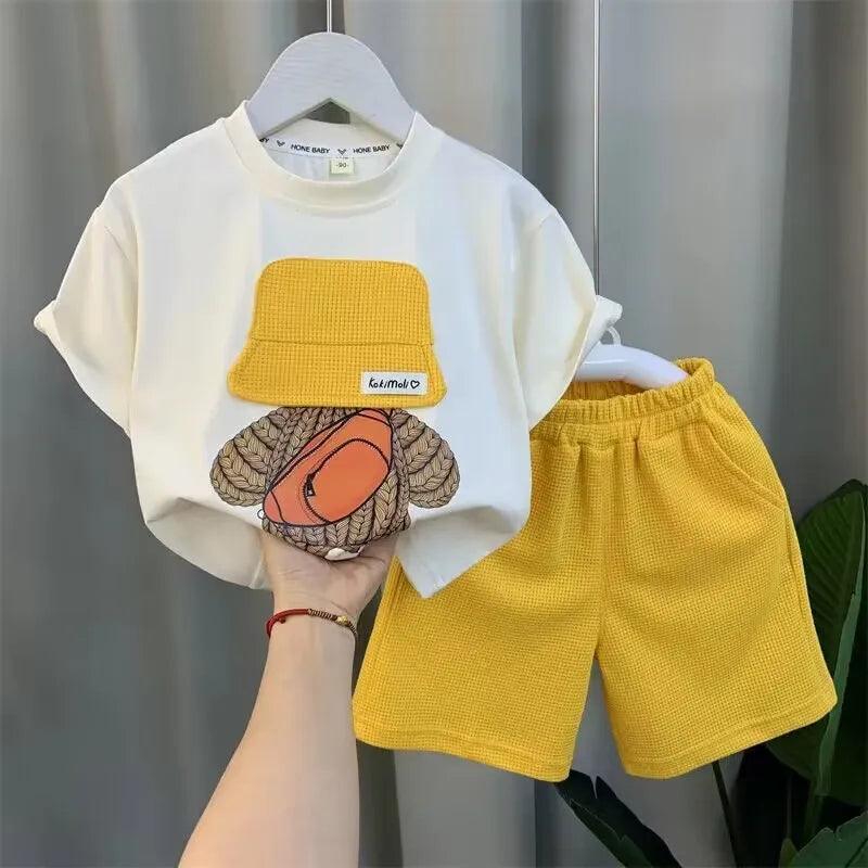 Boys' Summer 2-Piece Set – T-Shirt & Shorts for Cool Comfort - ClubOn