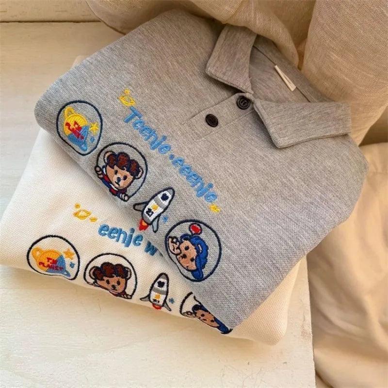 Children’s Cartoon Long Sleeve Polo Neck T-Shirt - ClubOn