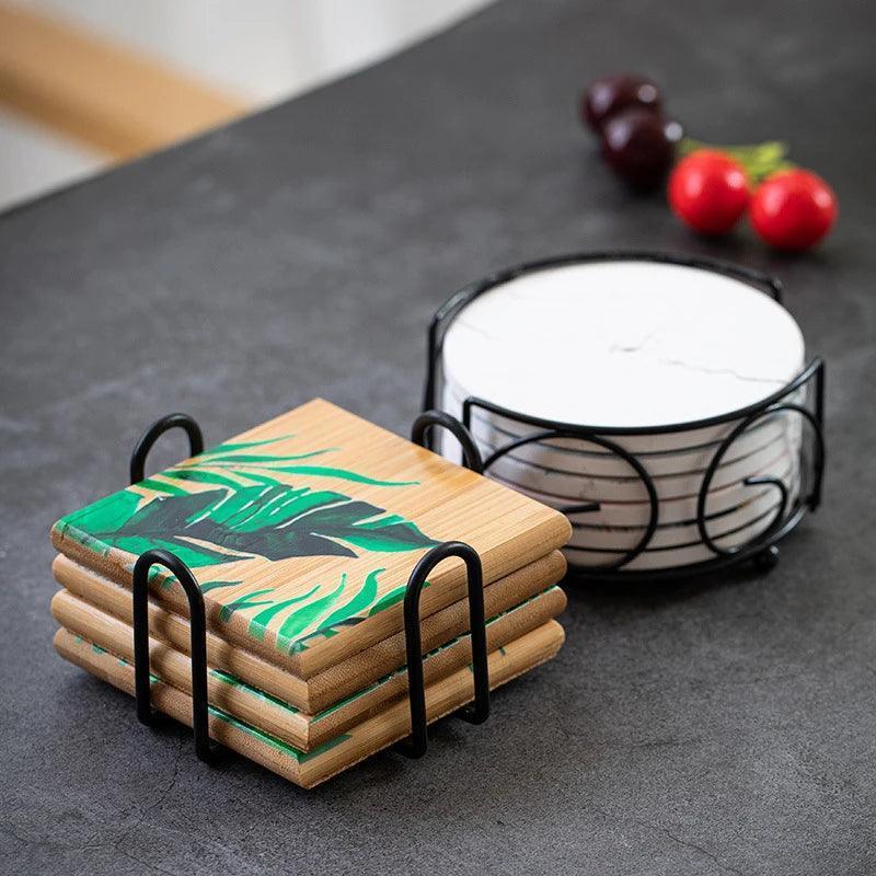 Coaster Holder Mat - Storage Rack for Tea & Coffee Mugs - ClubOn