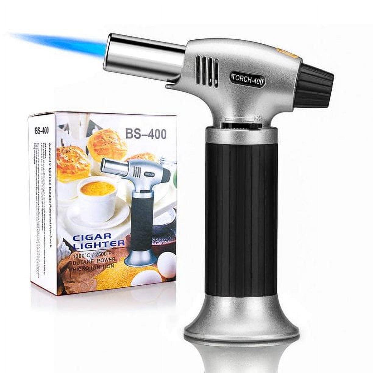 Culinary Butane Torch Lighter – Kitchen Blow Torch with Safety Lock & Adjustable Flame, Refillable Cooking Torch for Crème Brûlée & Baking - ClubOn