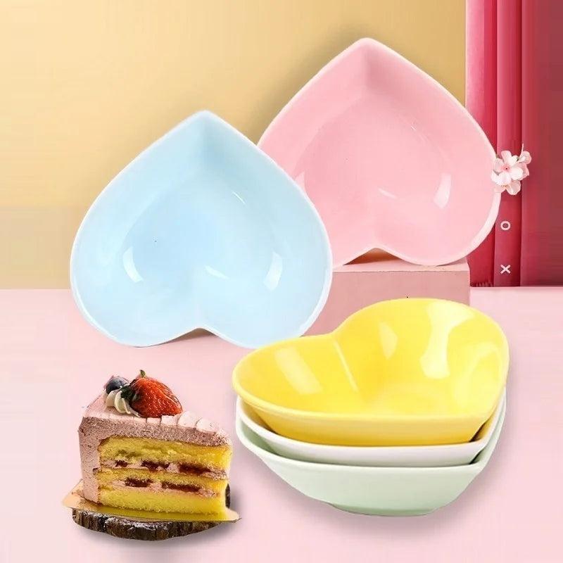 Cute Love Heart Ceramics Small Saucer - Versatile Tray - ClubOn