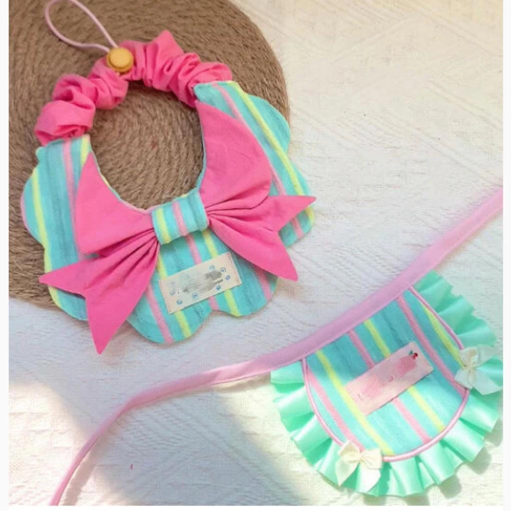 Cute Stripe Bow Bib for Pets - Dog Scarf & Grooming Accessory - ClubOn