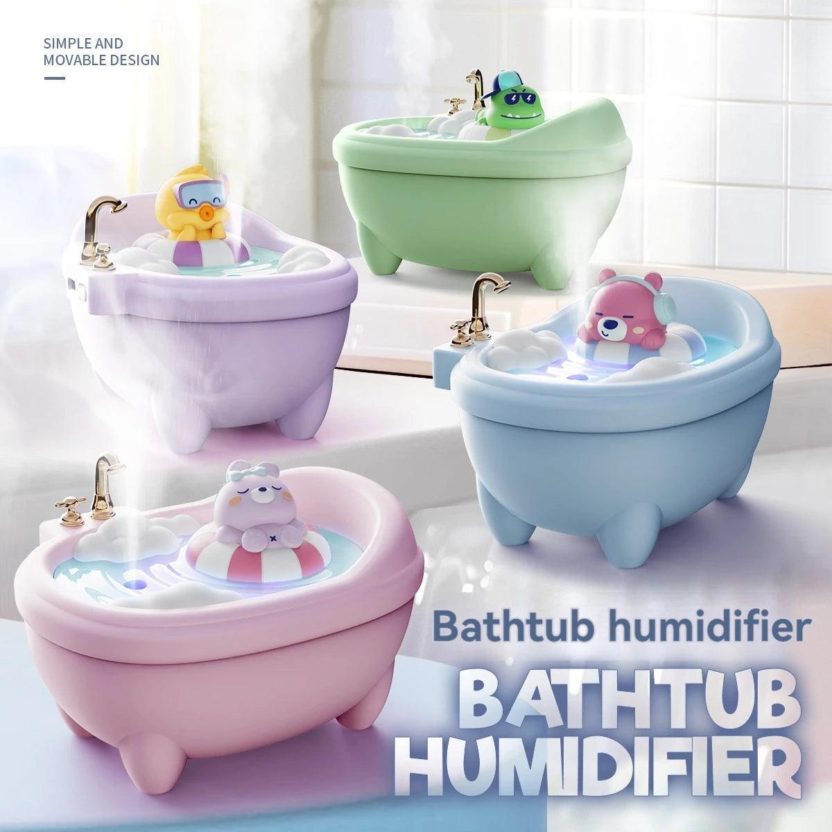 Cute Bathtub Humidifier – Portable Desktop & Car Humidifier with Seven-Color Ambient Light - ClubOn