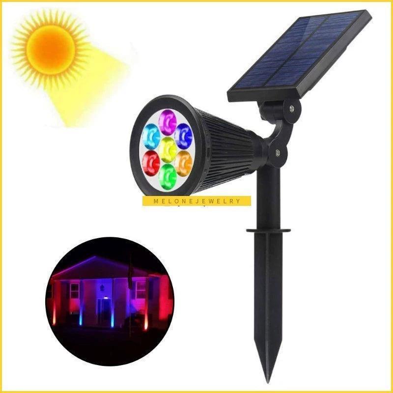 7/4 LED Solar Spotlight – Auto Color-Changing Outdoor Lighting - ClubOn